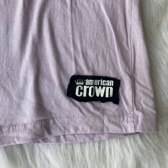 American Crown San Diego Dolphins T Shirt Sz L Purple Powder Puff Football 1972 - Picture 3 of 8